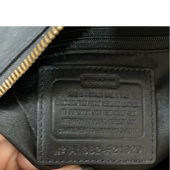 Coach Black Laser Cut Leather Ashley Convertible
Satchel Shoulder Bag Restored - Picture 9 of 10